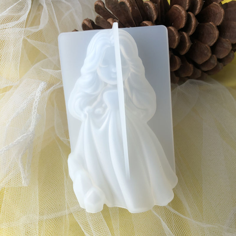 Soap Making Equipment - 3D süße Prinzessin Silikon Kerze Form