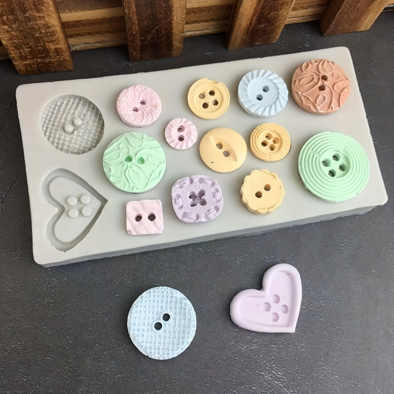 Soap Making Party - Knopfförmige Silikonform für Seifen- und Kerzendekoration