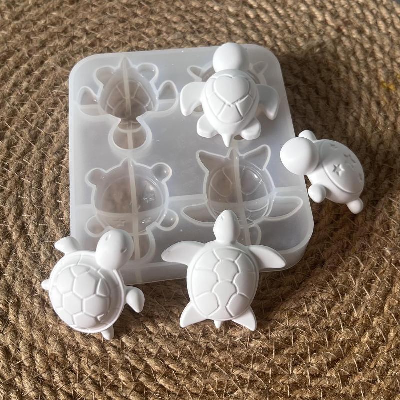 Soap Making Party - Vier Schildkröten Gips-Silikonformen DIY Herz Stern