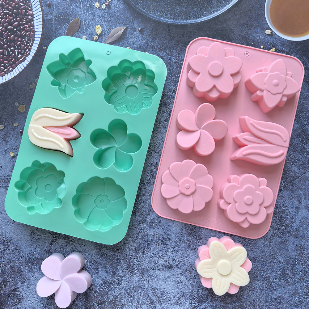 Soap Making Store - Verschiedene Blumen-Silikonformen, Blumenförmige Backformen Geeignet für