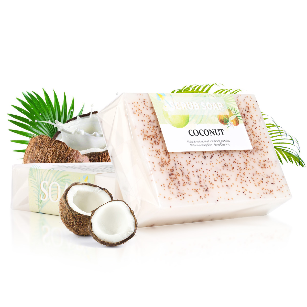 Soap Making Essential Oils - M+Natürliche Kokosmilchseife mit mattierten Partikeln, strahlend