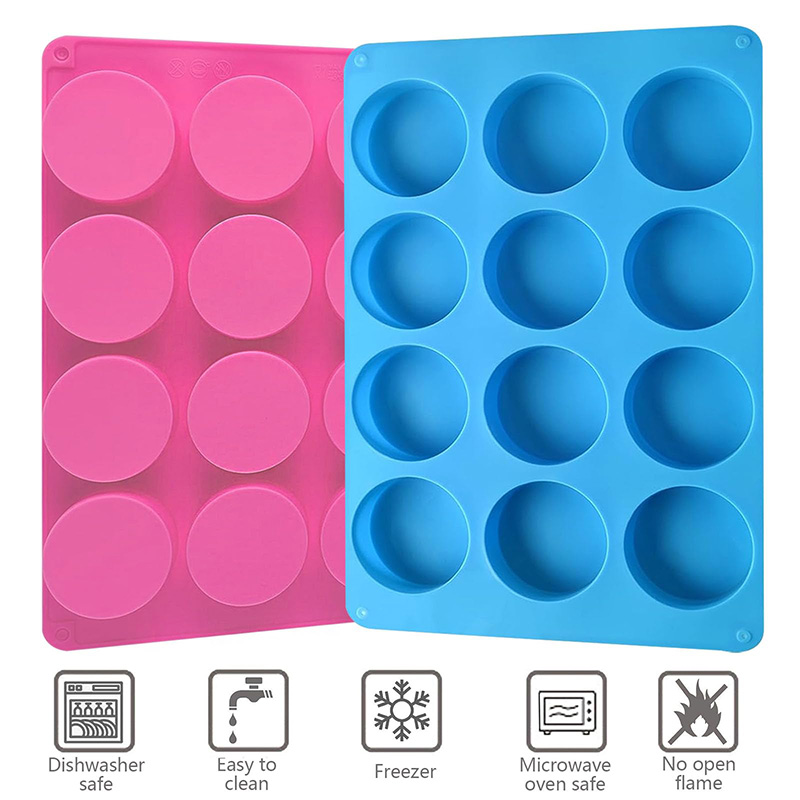 Runde Silikonformen mit 12 Hoh – Soap Making Party Bewertung und Preis